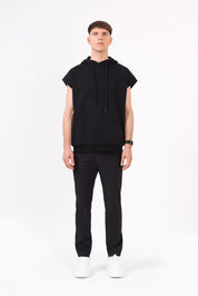 Unisex Sleeveless Hoodie — Black