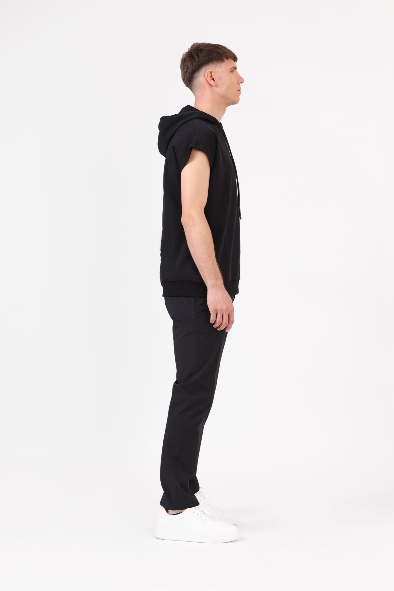 Unisex Sleeveless Hoodie — Black