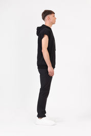 Unisex Sleeveless Hoodie — Black