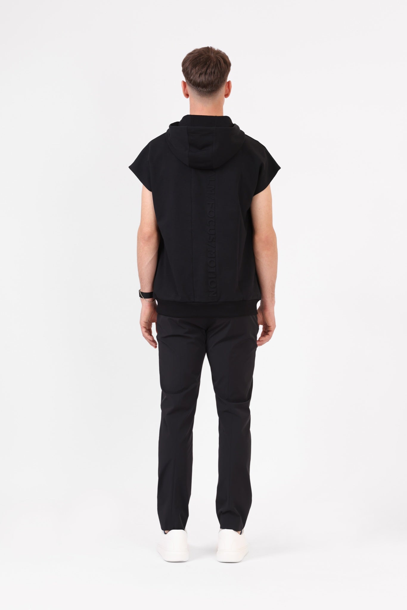 Unisex Sleeveless Hoodie — Black