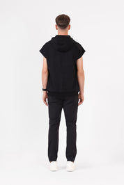 Unisex Sleeveless Hoodie — Black