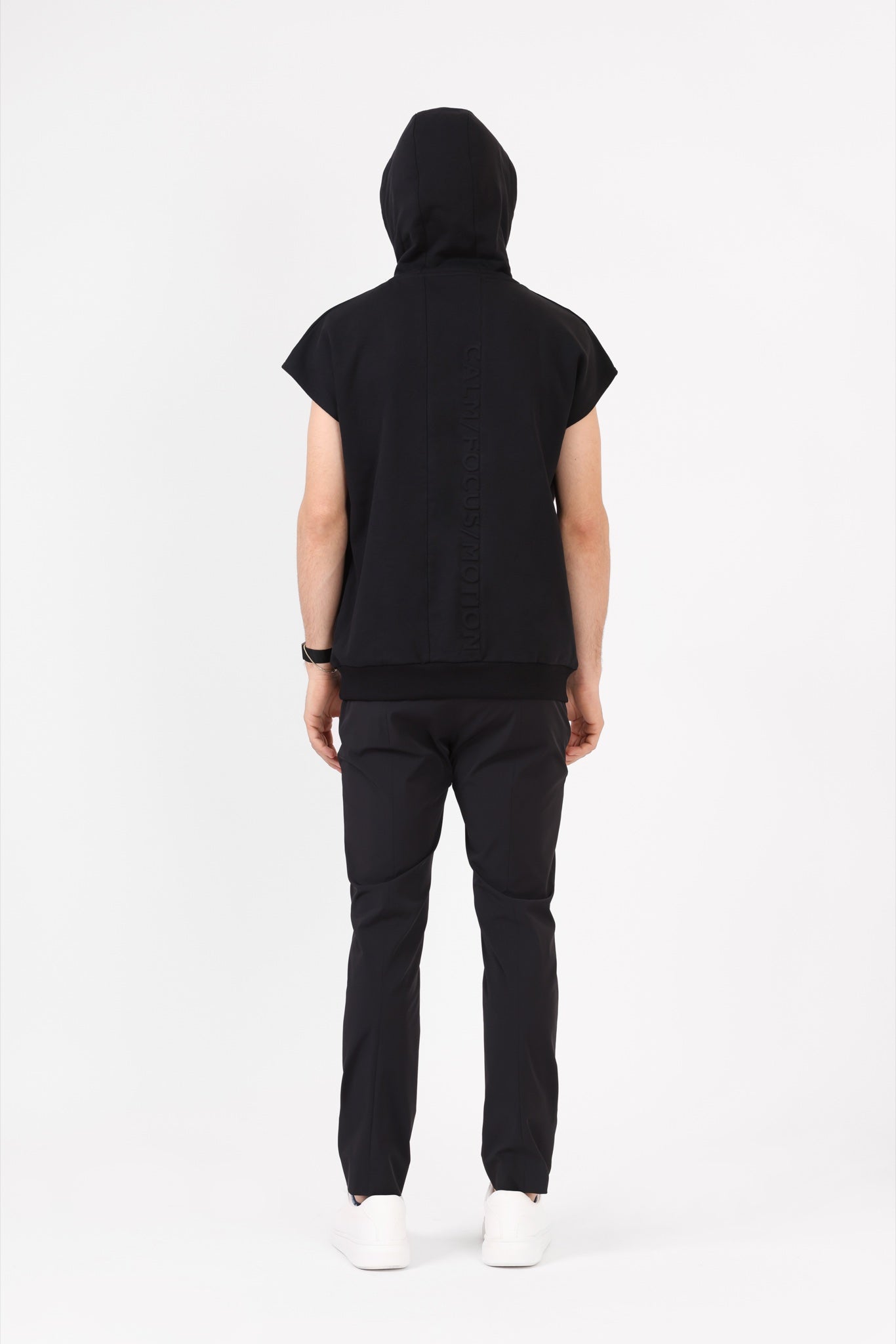 Unisex Sleeveless Hoodie — Black