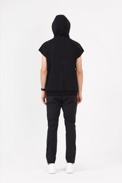 Unisex Sleeveless Hoodie — Black