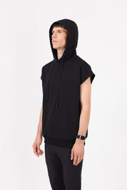 Unisex Sleeveless Hoodie — Black