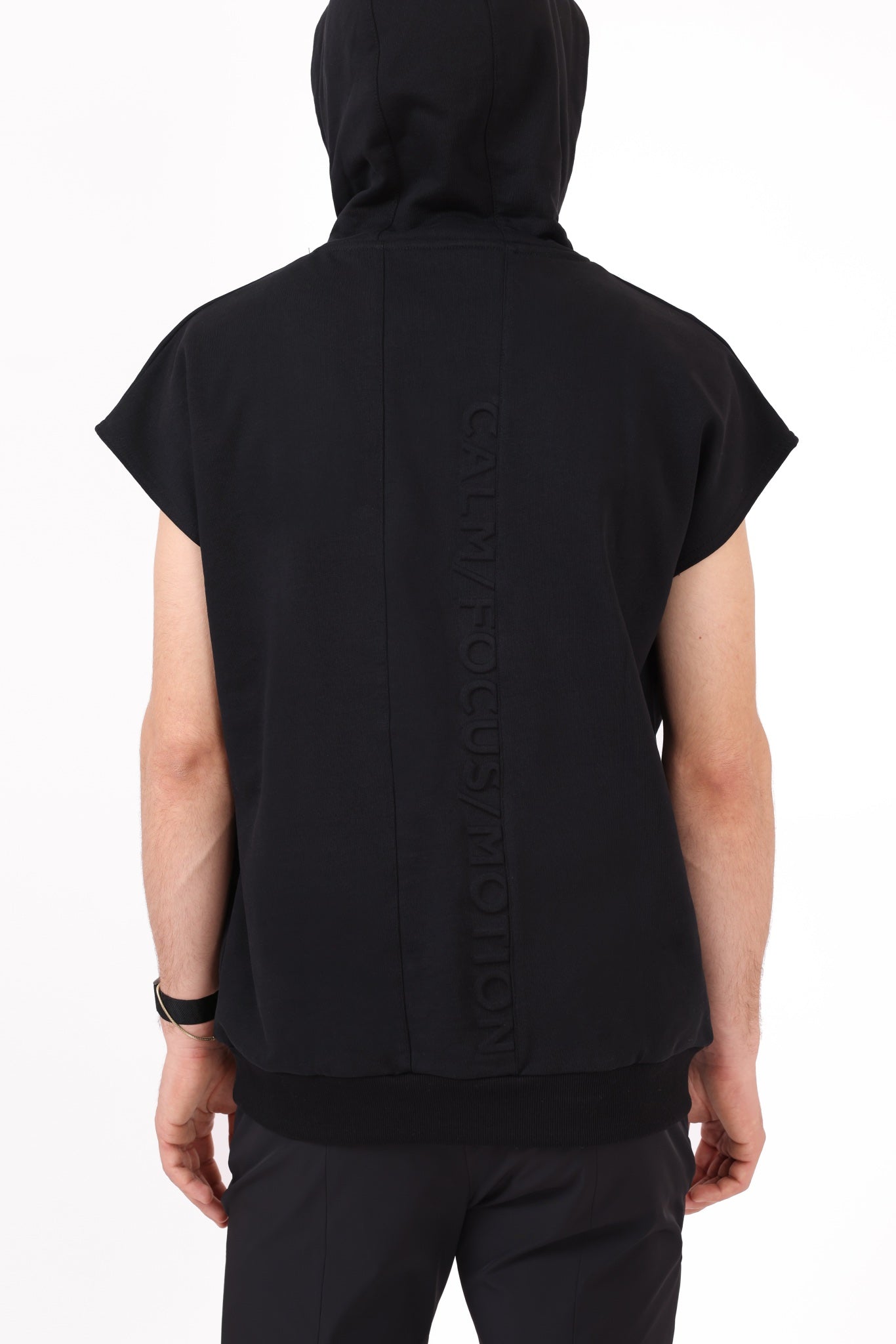 Unisex Sleeveless Hoodie — Black