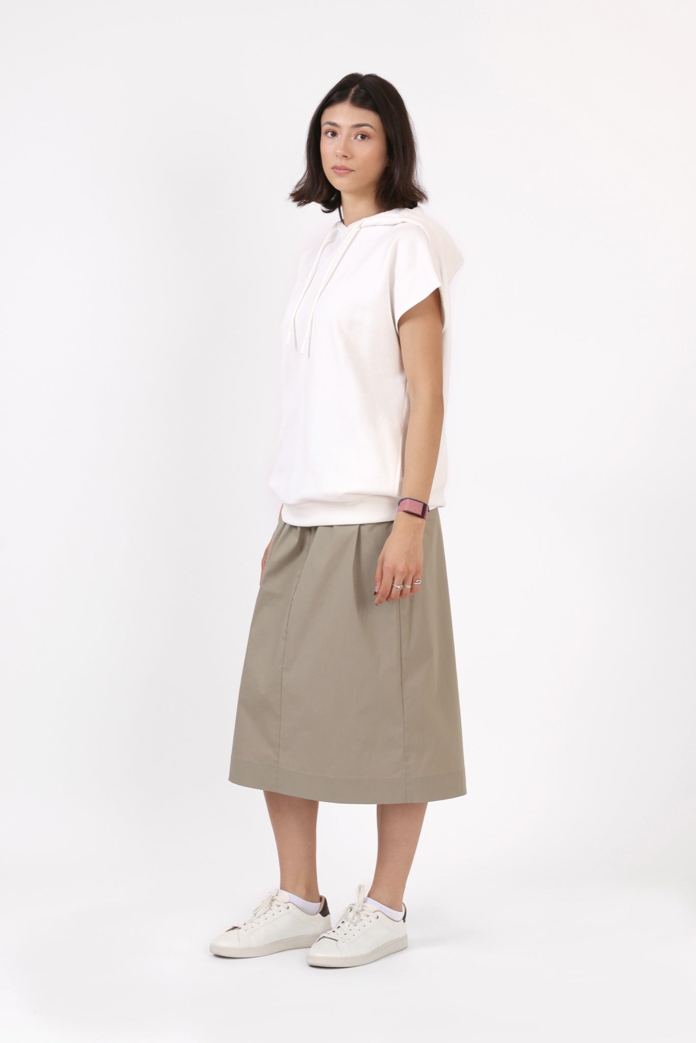 Unisex Sleeveless Hoodie — Off White