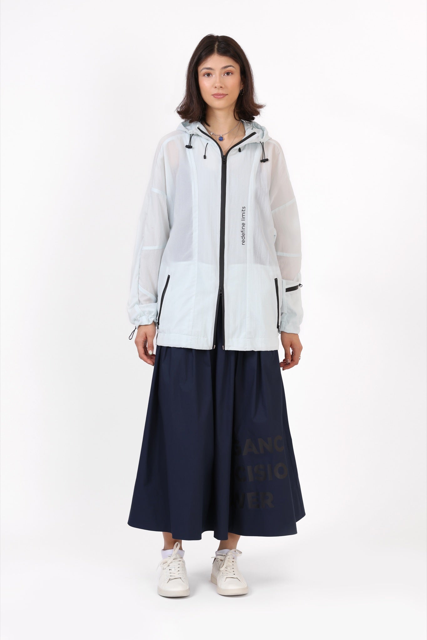 Unisex Light Windbreaker — White