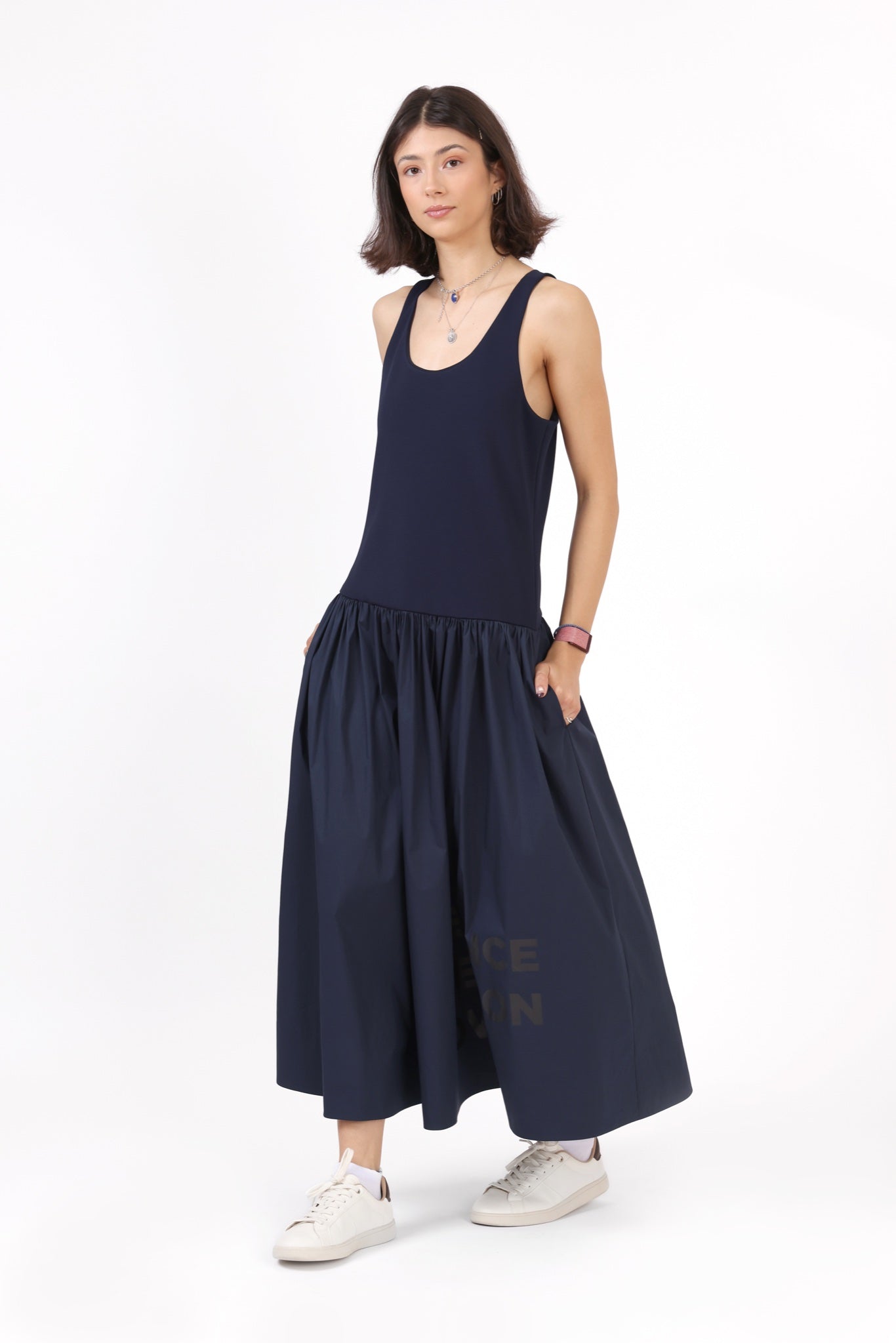 Statement Dress — Navy