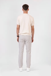 Knitted Polo Shirt — Cream