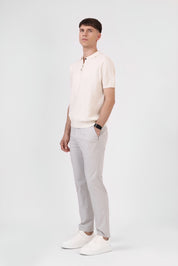 Knitted Polo Shirt — Cream