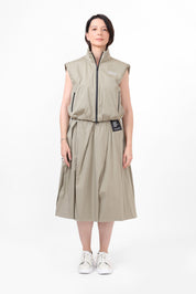 Technical Skirt with Oblique Folds