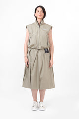 Technical Skirt with Oblique Folds