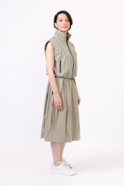 Technical Skirt with Oblique Folds