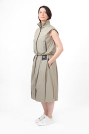 Technical Skirt with Oblique Folds