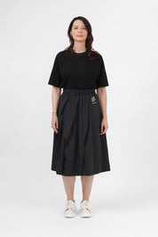 Technical Skirt with Oblique Folds