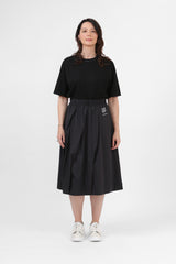 Technical Skirt with Oblique Folds