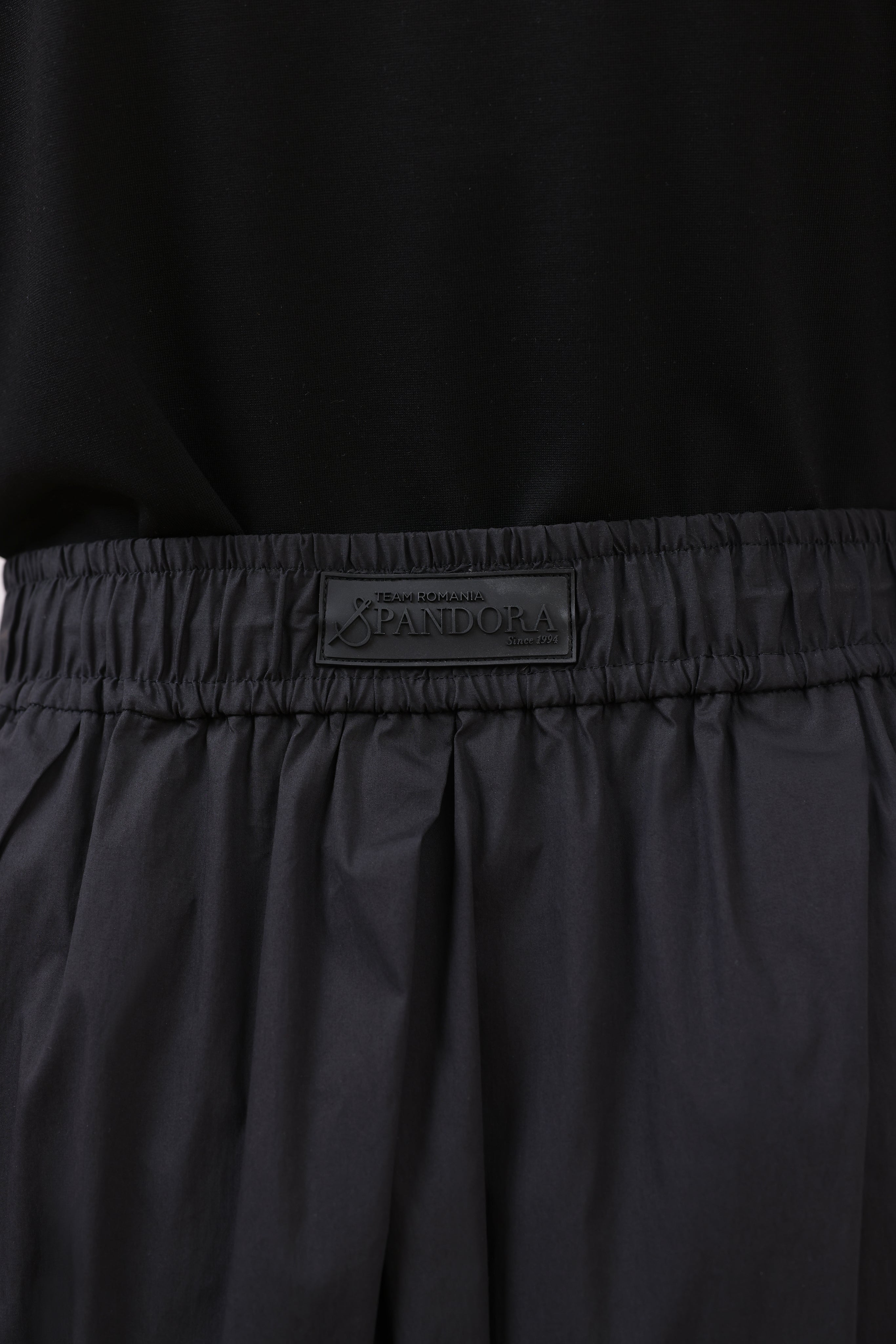 Technical Skirt with Oblique Folds