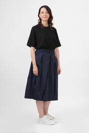 Technical Skirt with Oblique Folds