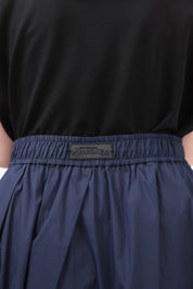 Technical Skirt with Oblique Folds