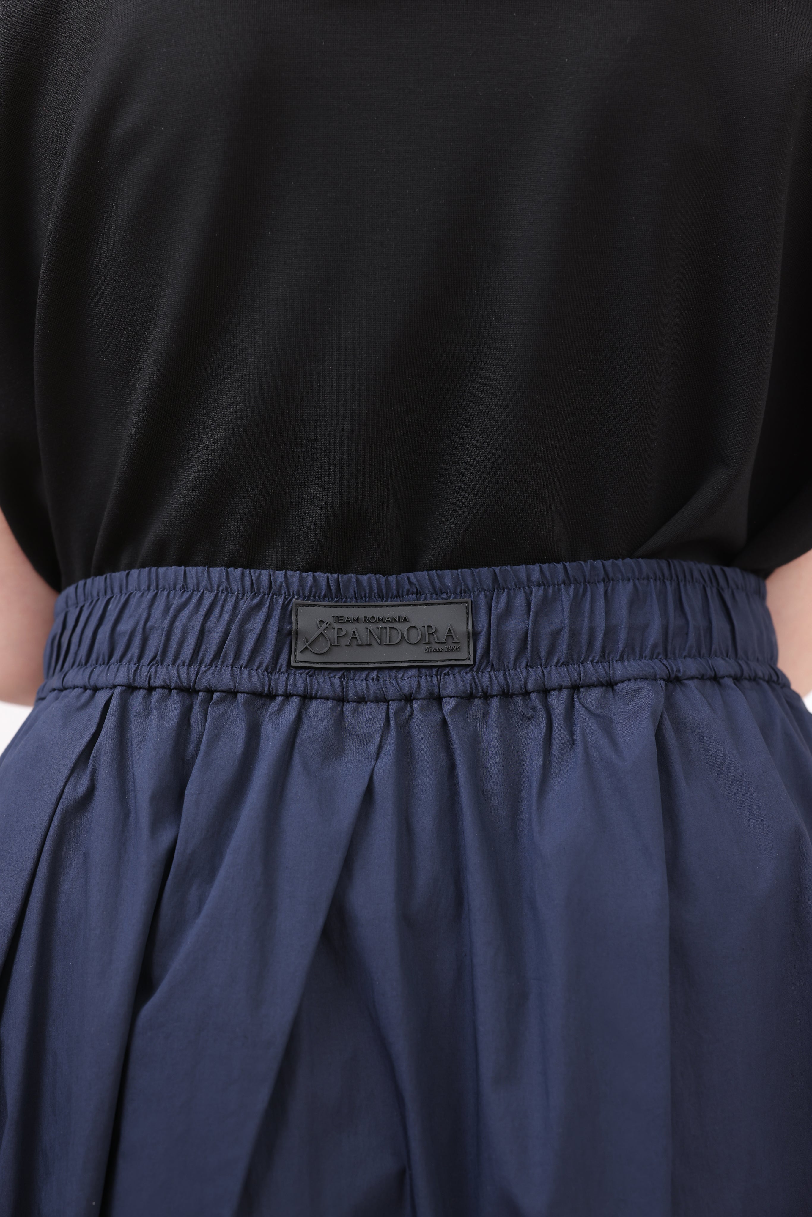 Technical Skirt with Oblique Folds