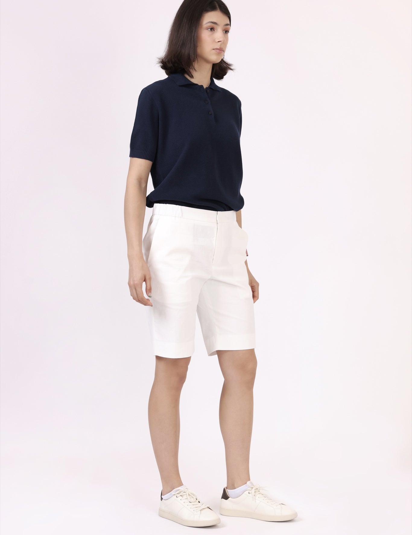 Unisex Linen Shorts — front