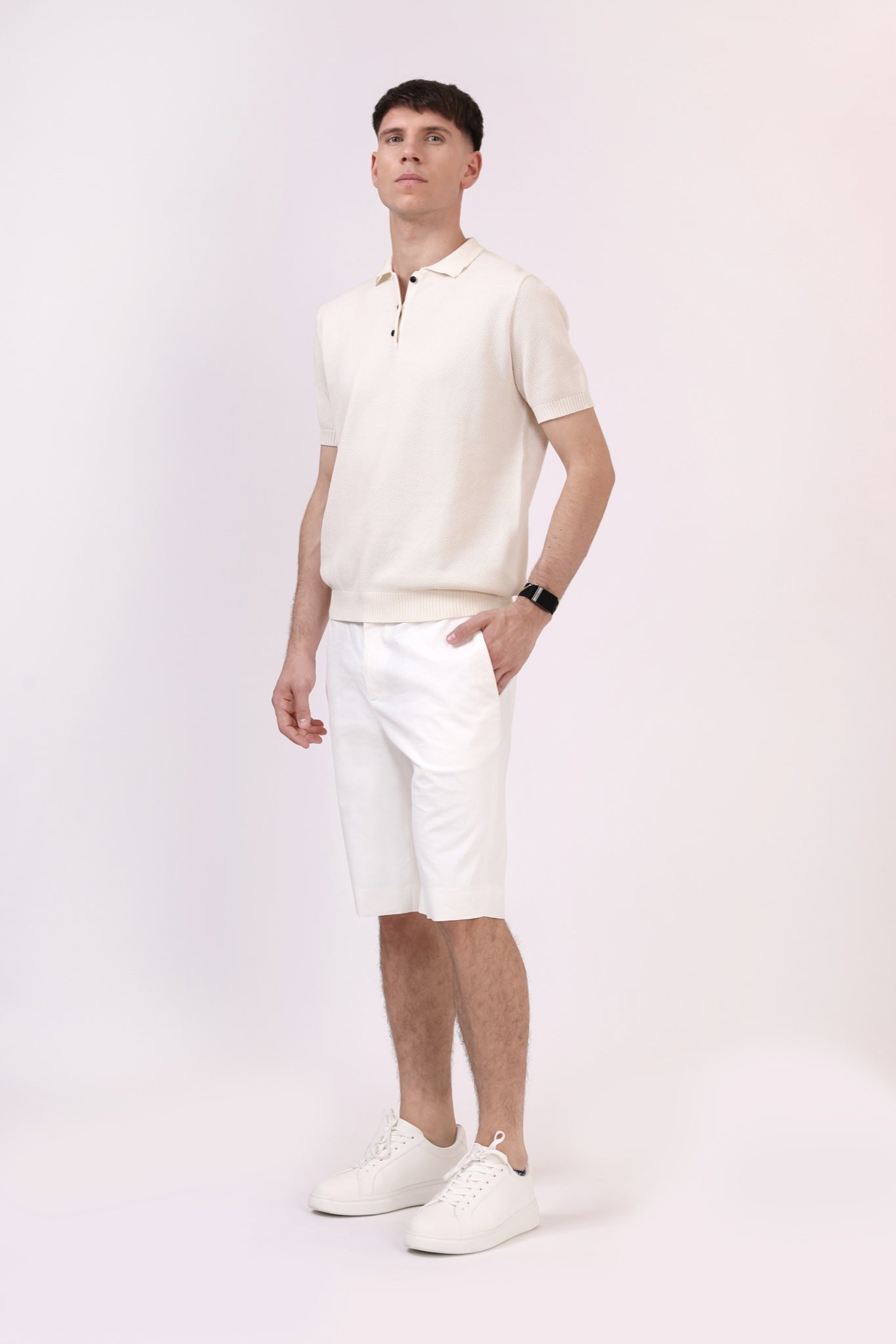 Unisex Linen Shorts — styled